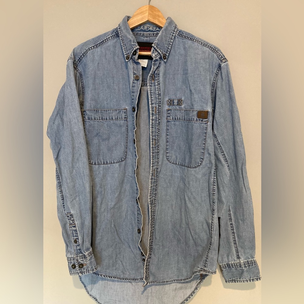 Vintage Wrangler Workwear Denim Button Up Shirt